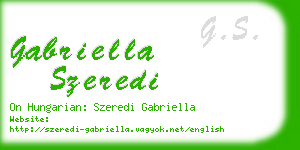 gabriella szeredi business card